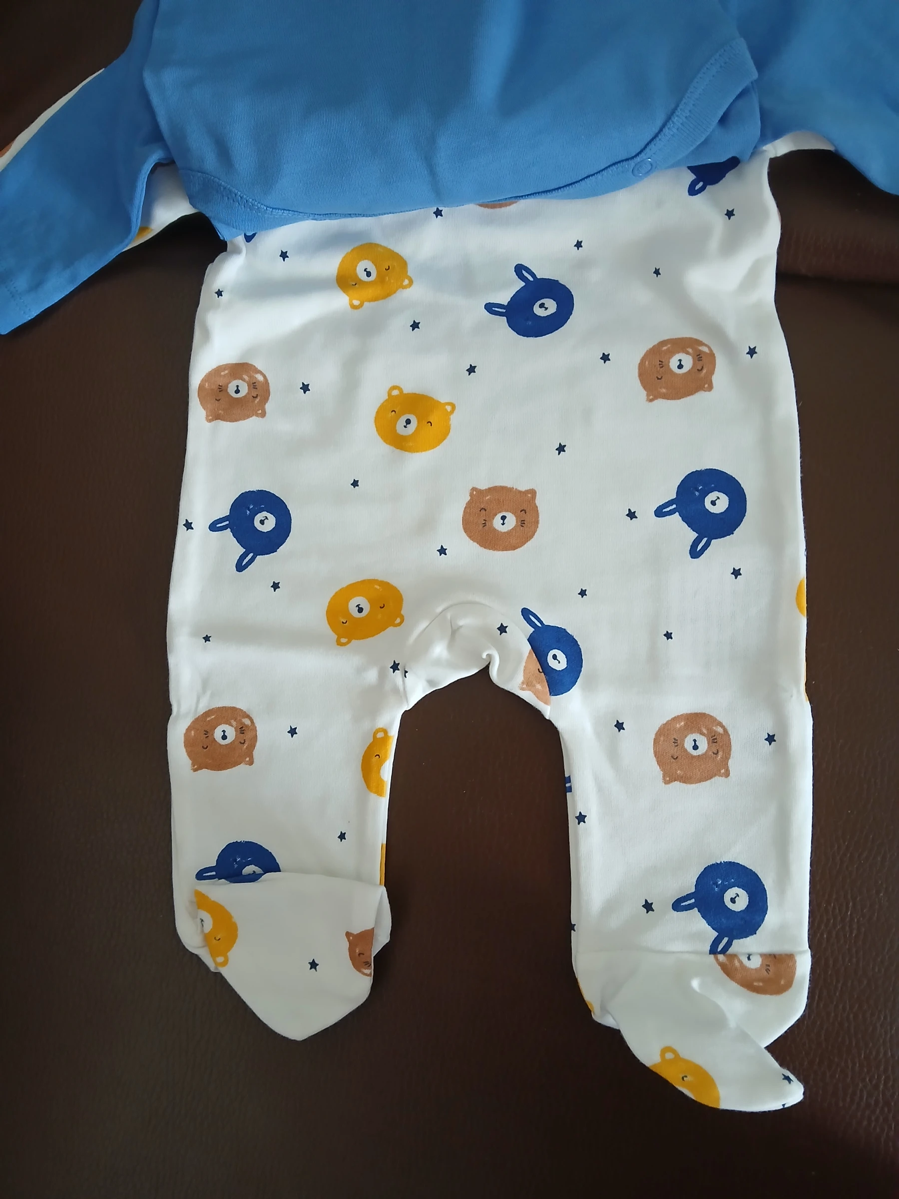 lote de dois pijamas de algodão para menino tex baby 54 cm 1 mês – photo 2